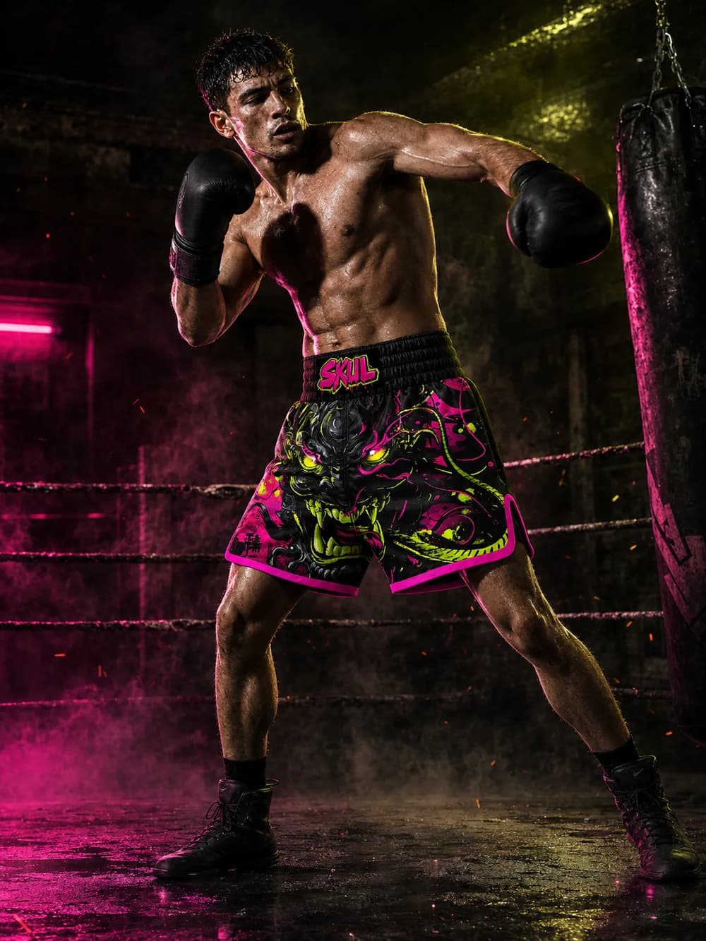 Inferno boxing shorts by Phantom Republic — view 1 of 3