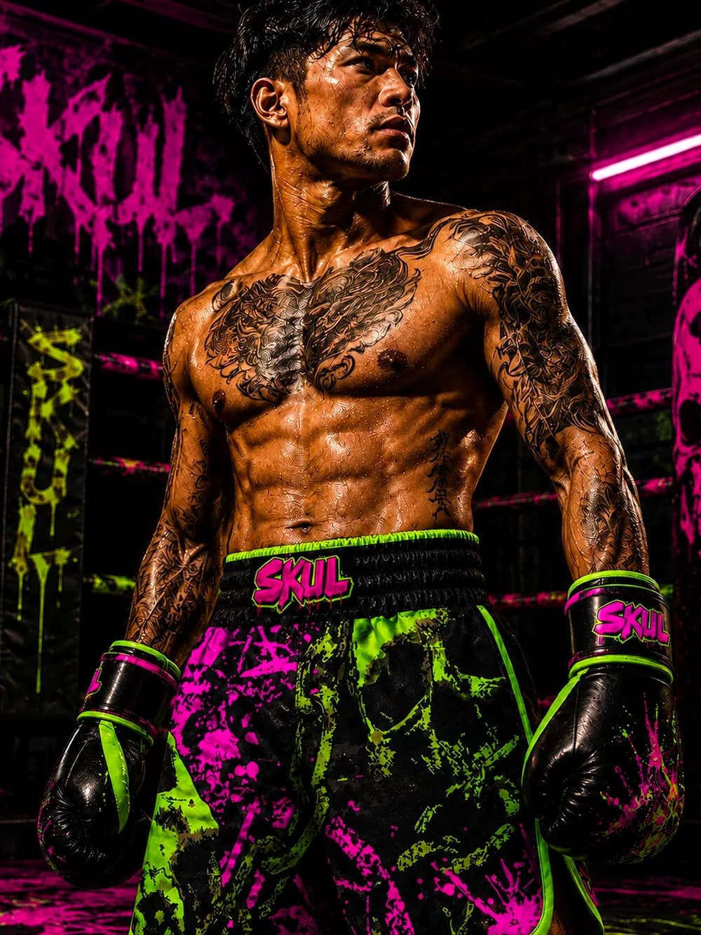 Urban Ruin boxing shorts by Phantom Republic — view 1 of 3
